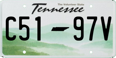 TN license plate C5197V