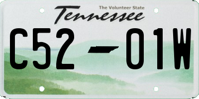 TN license plate C5201W
