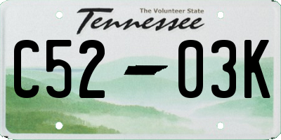 TN license plate C5203K