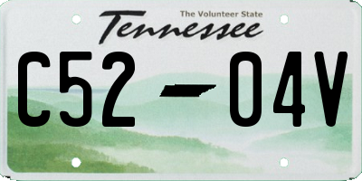 TN license plate C5204V
