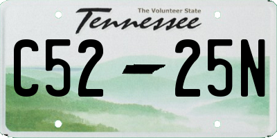 TN license plate C5225N