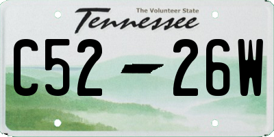 TN license plate C5226W