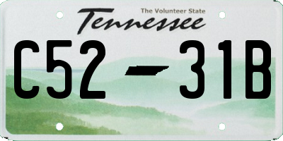 TN license plate C5231B