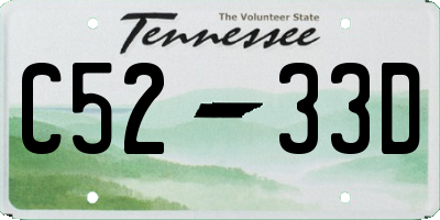 TN license plate C5233D