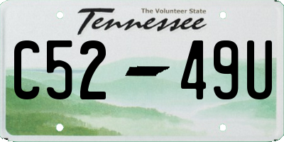 TN license plate C5249U