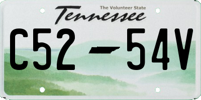 TN license plate C5254V