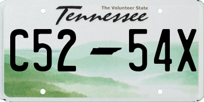 TN license plate C5254X