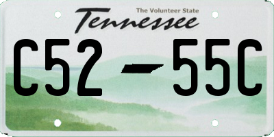 TN license plate C5255C