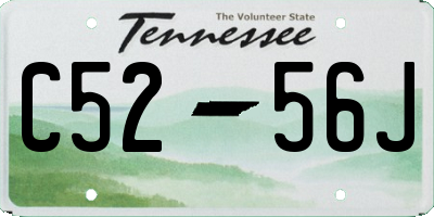 TN license plate C5256J