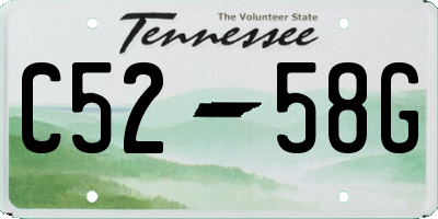 TN license plate C5258G
