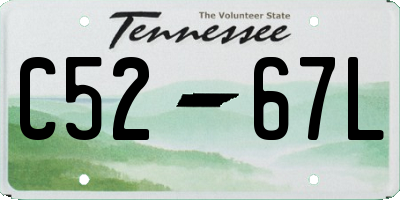 TN license plate C5267L