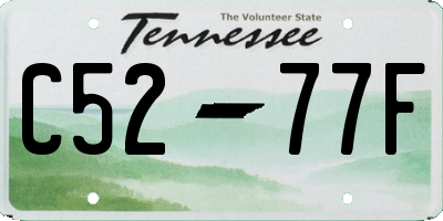 TN license plate C5277F