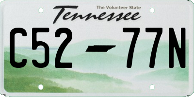 TN license plate C5277N