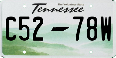 TN license plate C5278W