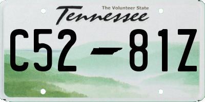 TN license plate C5281Z