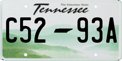 TN license plate C5293A
