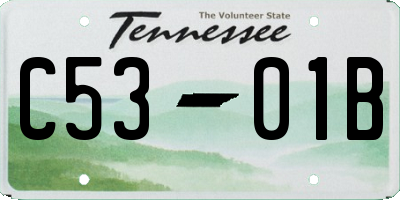 TN license plate C5301B