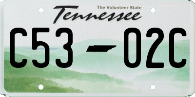 TN license plate C5302C