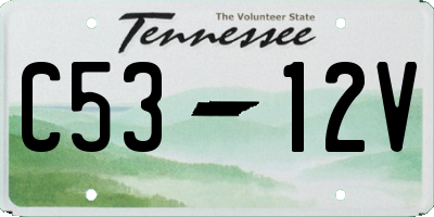 TN license plate C5312V