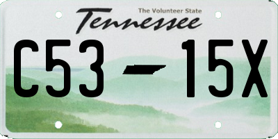 TN license plate C5315X