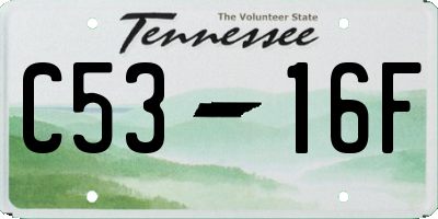 TN license plate C5316F