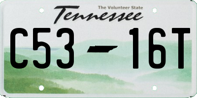 TN license plate C5316T