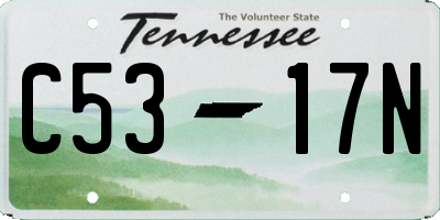 TN license plate C5317N
