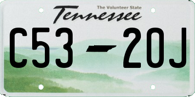 TN license plate C5320J