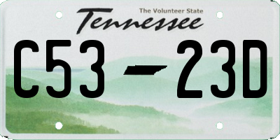 TN license plate C5323D