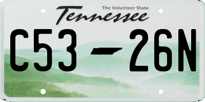 TN license plate C5326N