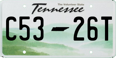 TN license plate C5326T
