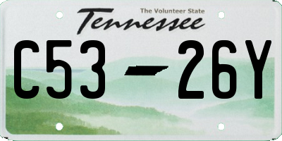 TN license plate C5326Y