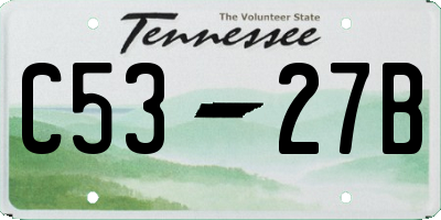TN license plate C5327B