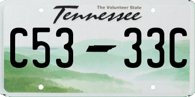 TN license plate C5333C