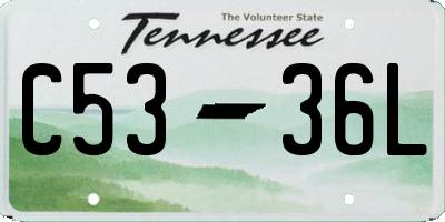 TN license plate C5336L