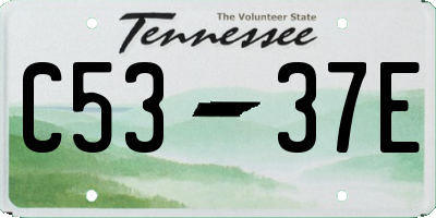 TN license plate C5337E