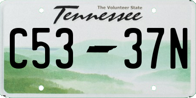TN license plate C5337N
