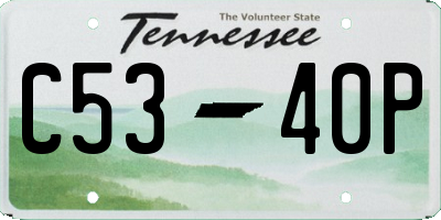 TN license plate C5340P