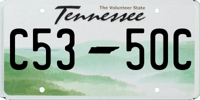 TN license plate C5350C