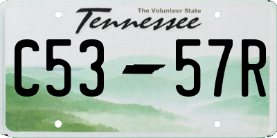TN license plate C5357R