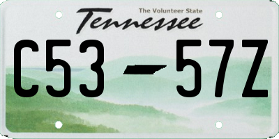TN license plate C5357Z