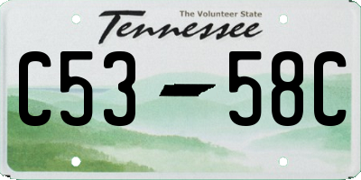 TN license plate C5358C