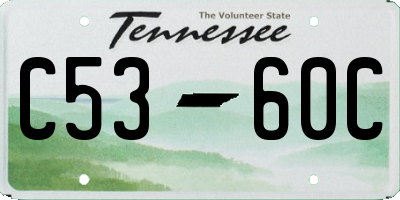 TN license plate C5360C