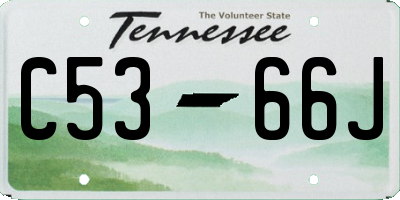 TN license plate C5366J