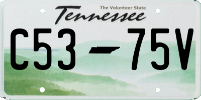 TN license plate C5375V