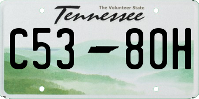 TN license plate C5380H
