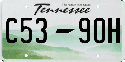 TN license plate C5390H