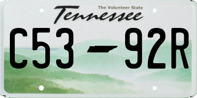 TN license plate C5392R