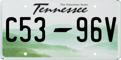 TN license plate C5396V