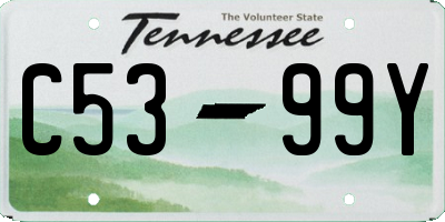 TN license plate C5399Y